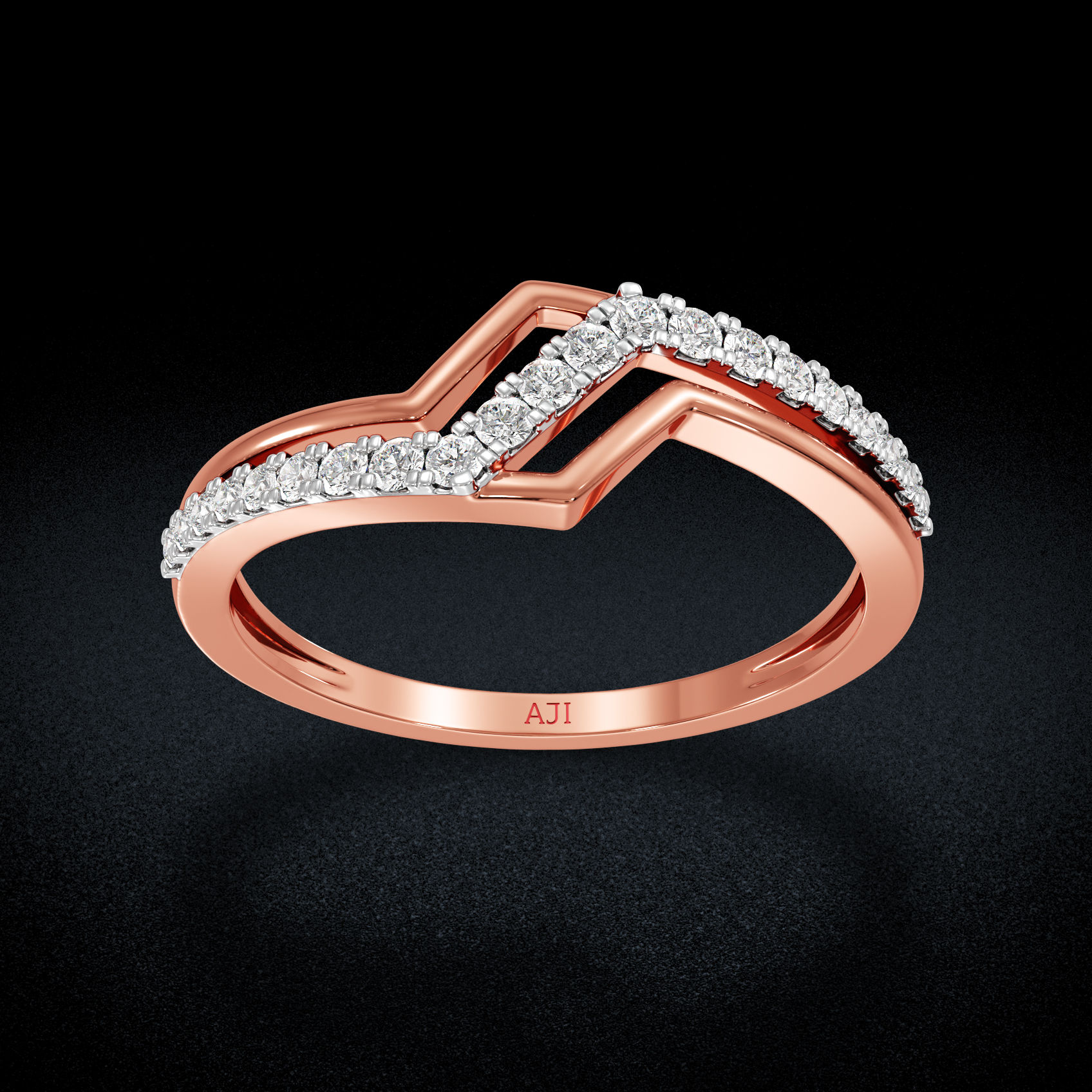 Wave Crest Diamond Ring image