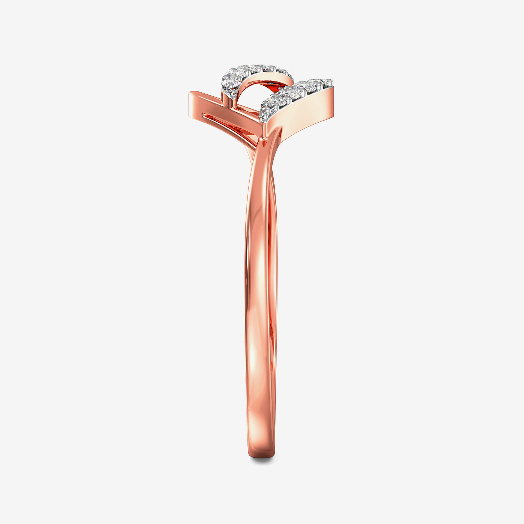Subtle Wave Design Diamond Ring alternate view 1