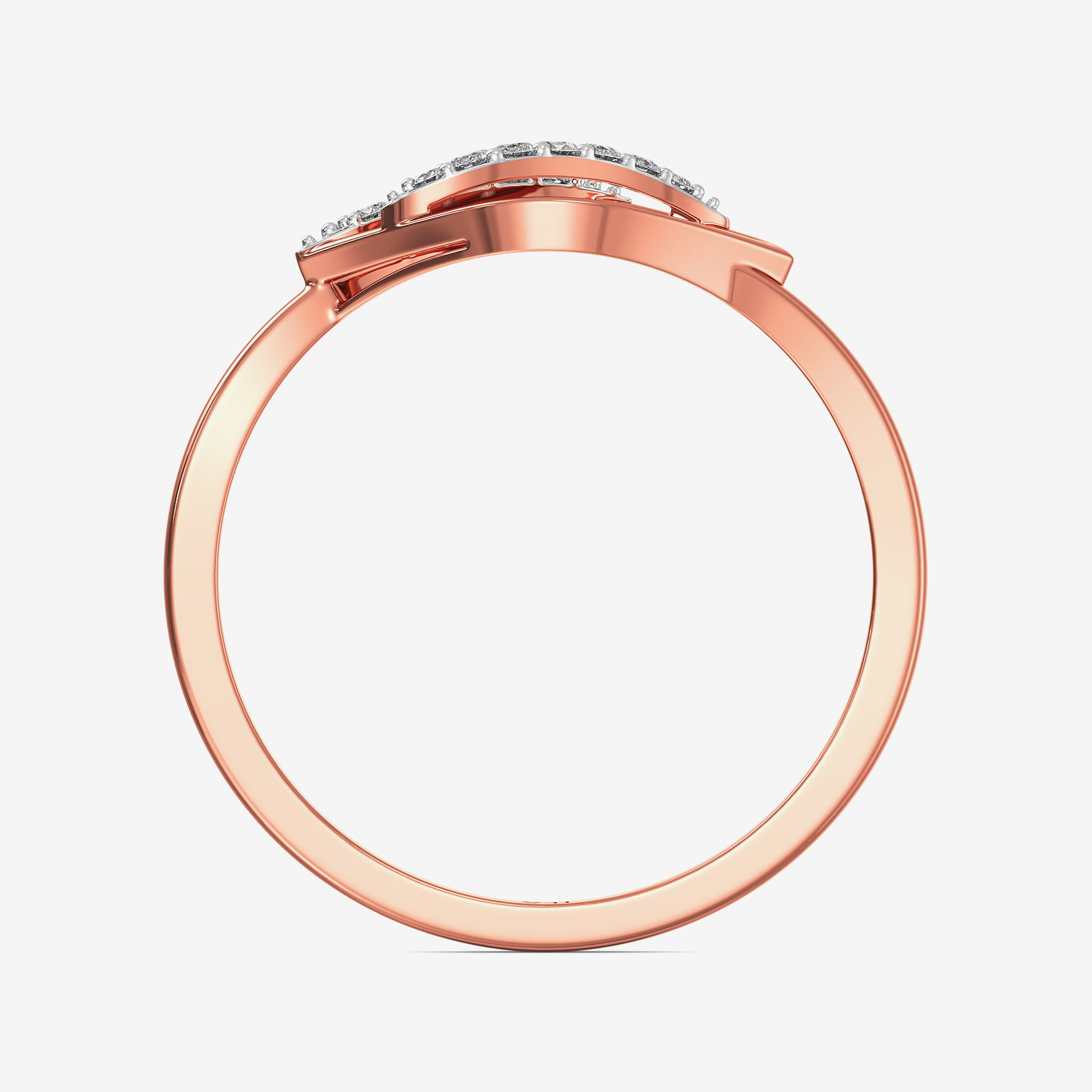 Subtle Wave Design Diamond Ring alternate view 2