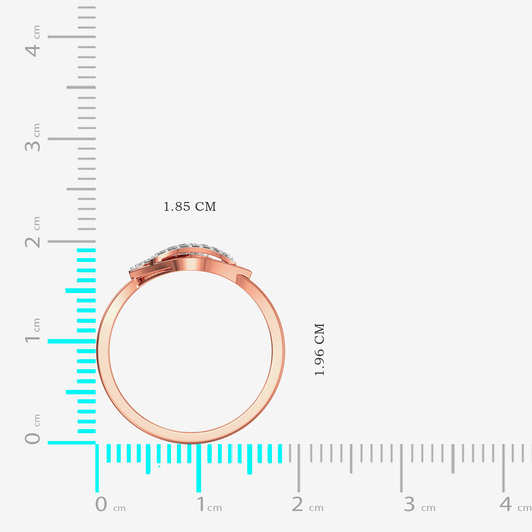 Subtle Wave Design Diamond Ring alternate view 3