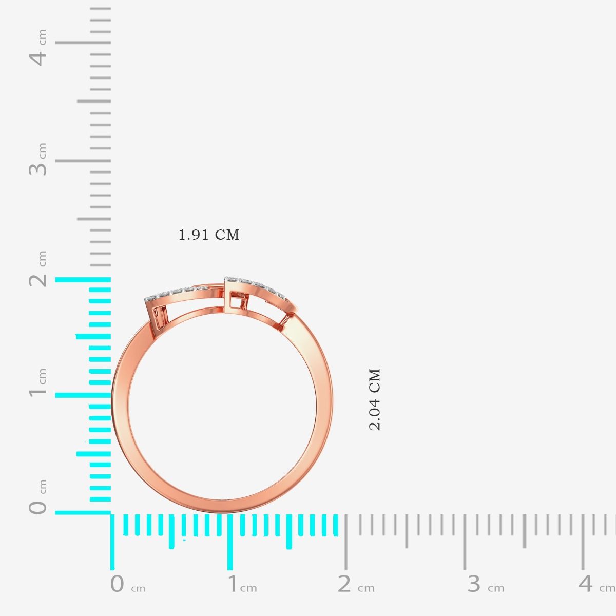 Twin Leaf Charm Diamond Ring alternate view 3