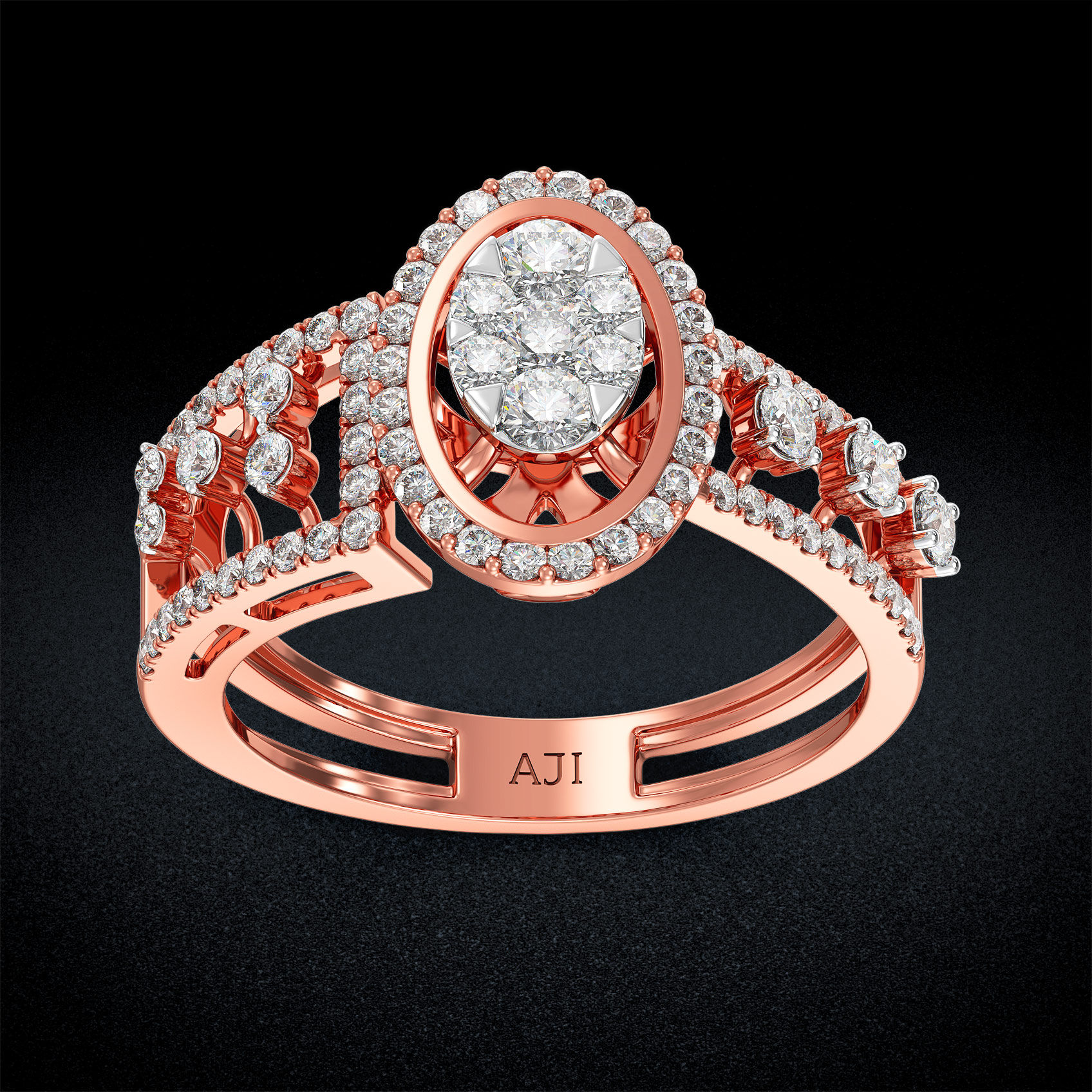 Classic Oval Solitaire Diamond Ring image