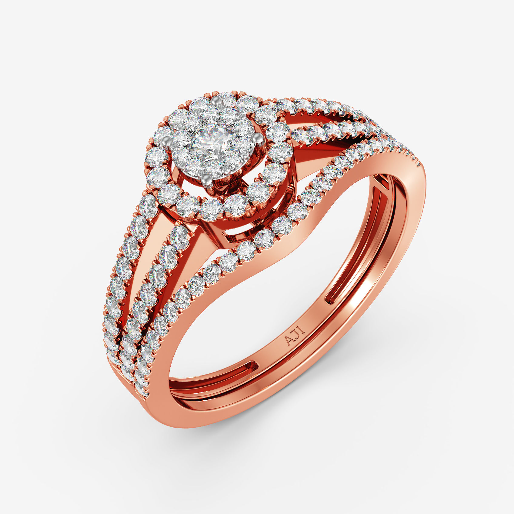 Gleaming Cluster Diamond Ring