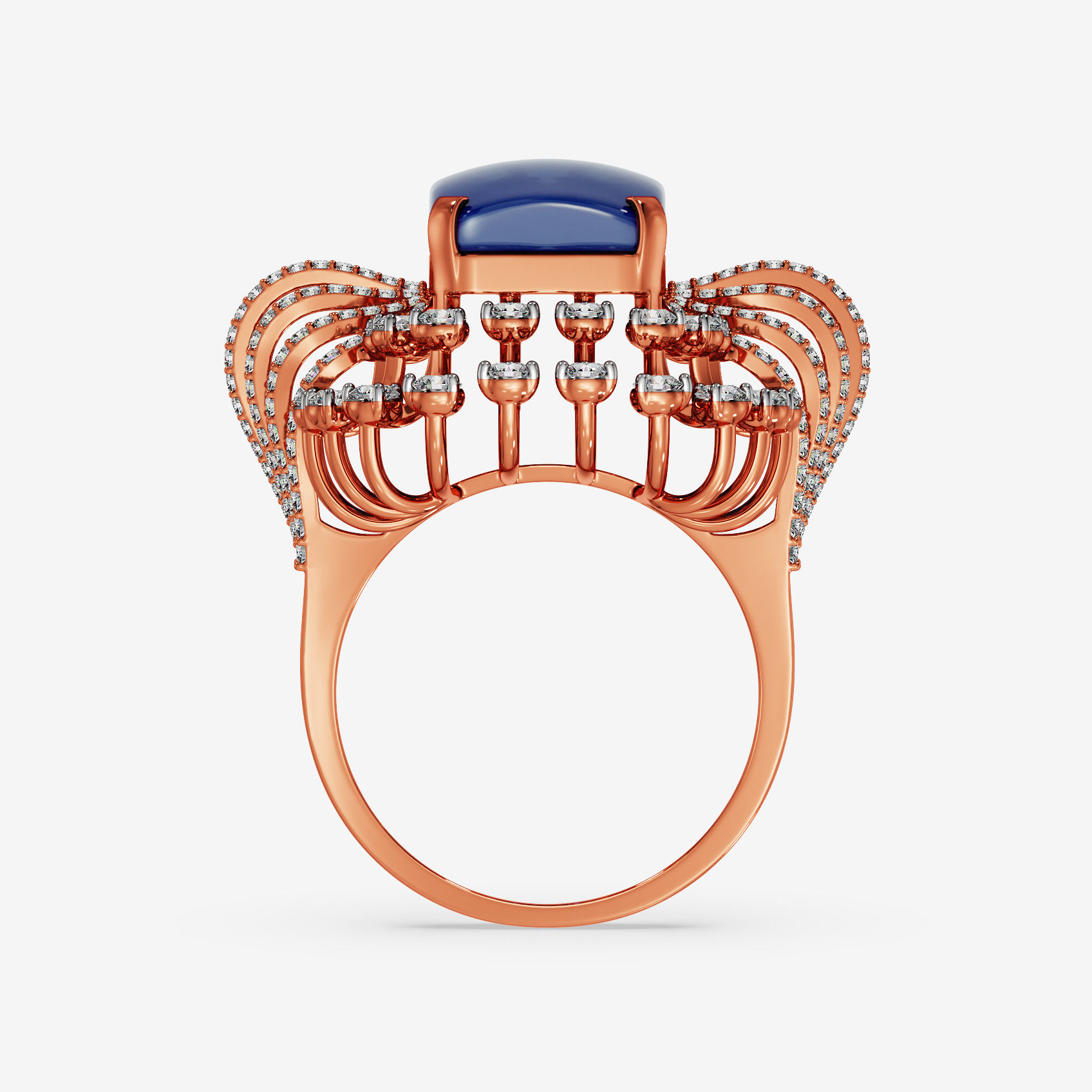 Bold Azure Statement Ring alternate view 1
