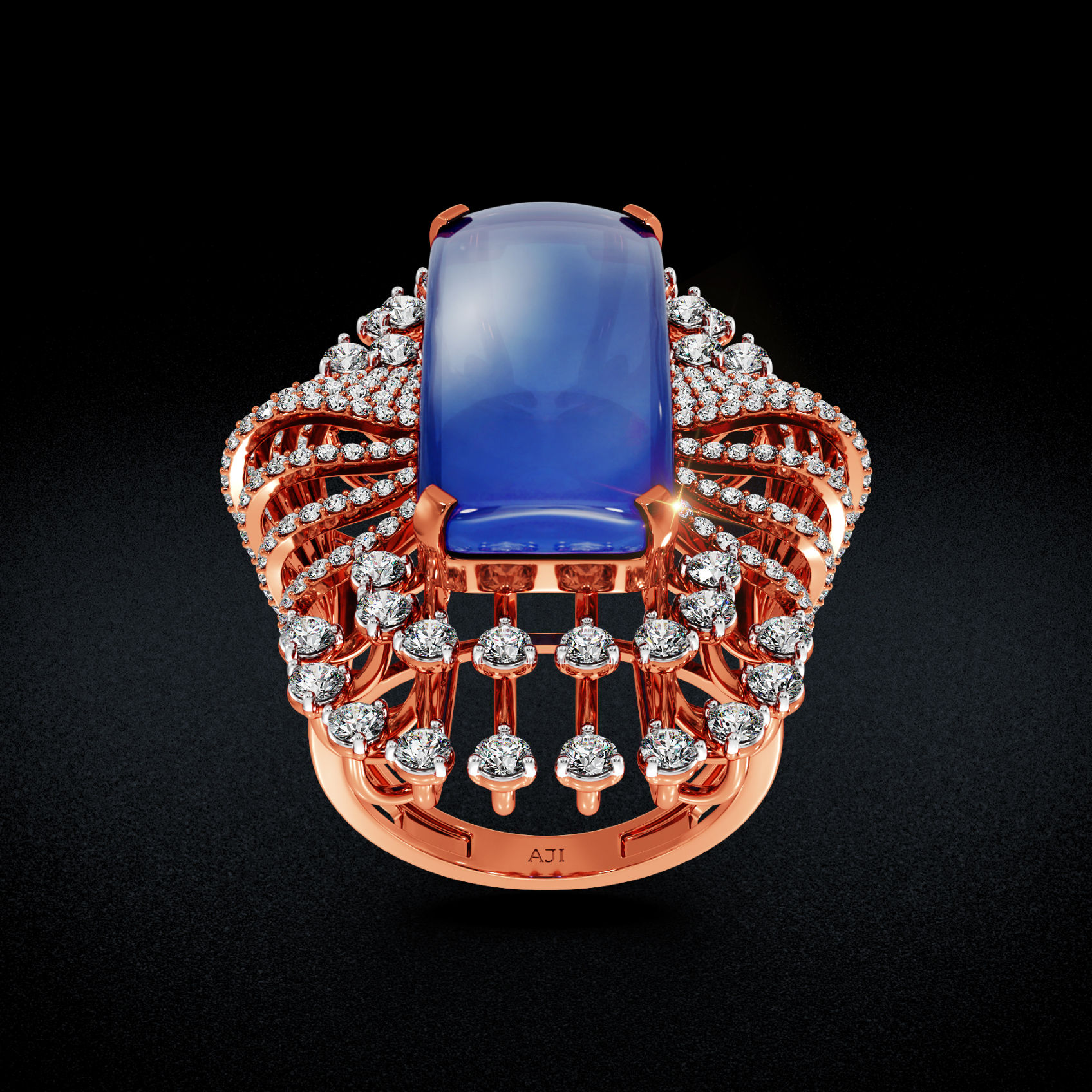 Bold Azure Statement Ring image