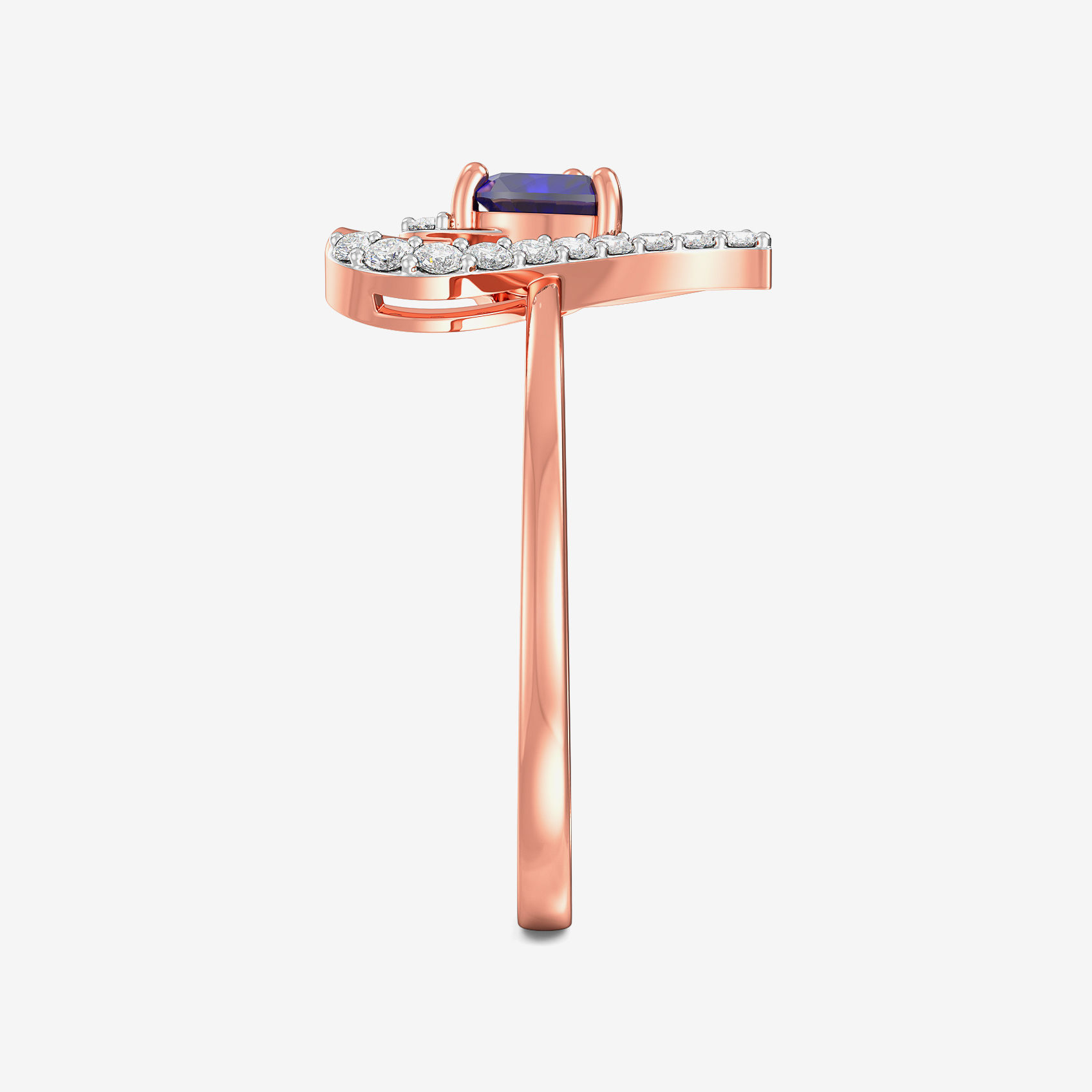 Radiant Blue Heart Diamond Ring alternate view 1