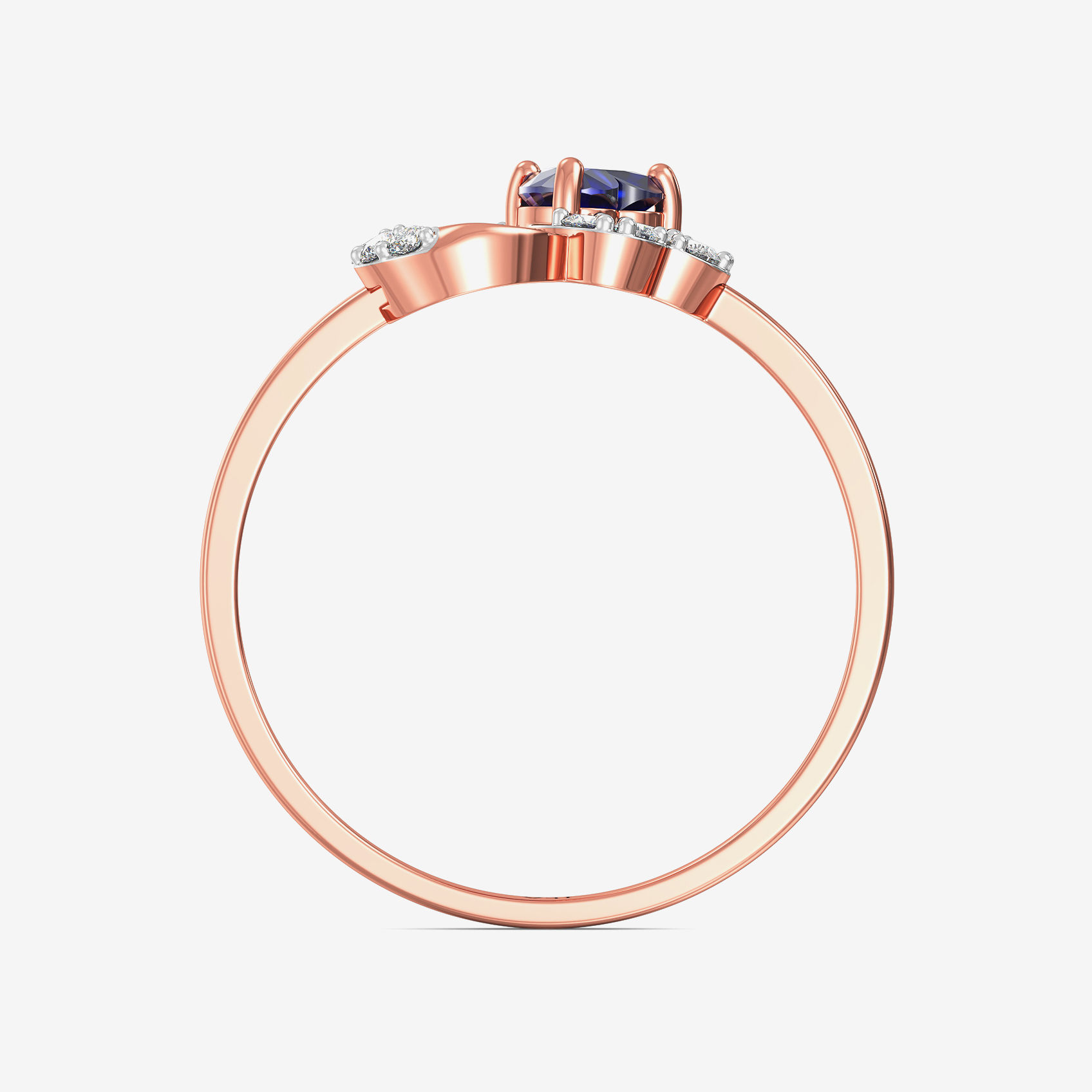 Radiant Blue Heart Diamond Ring alternate view 2