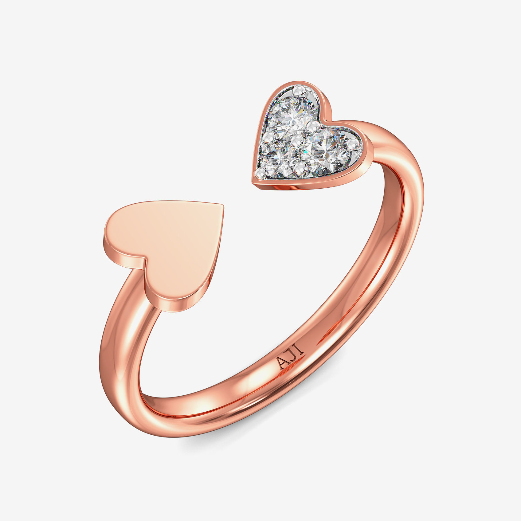 Timeless Twin Heart Diamond Ring
