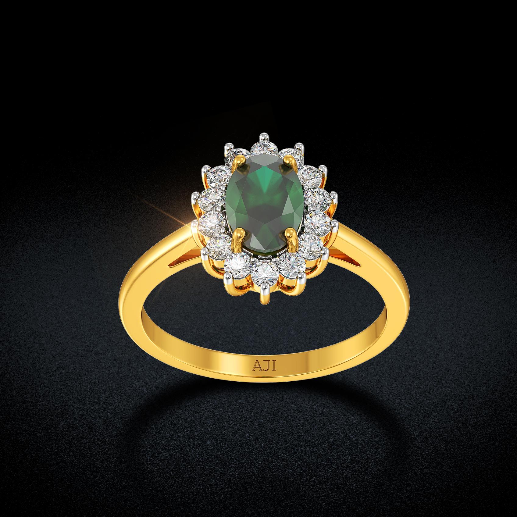 Emerald Radiance Diamond Ring image