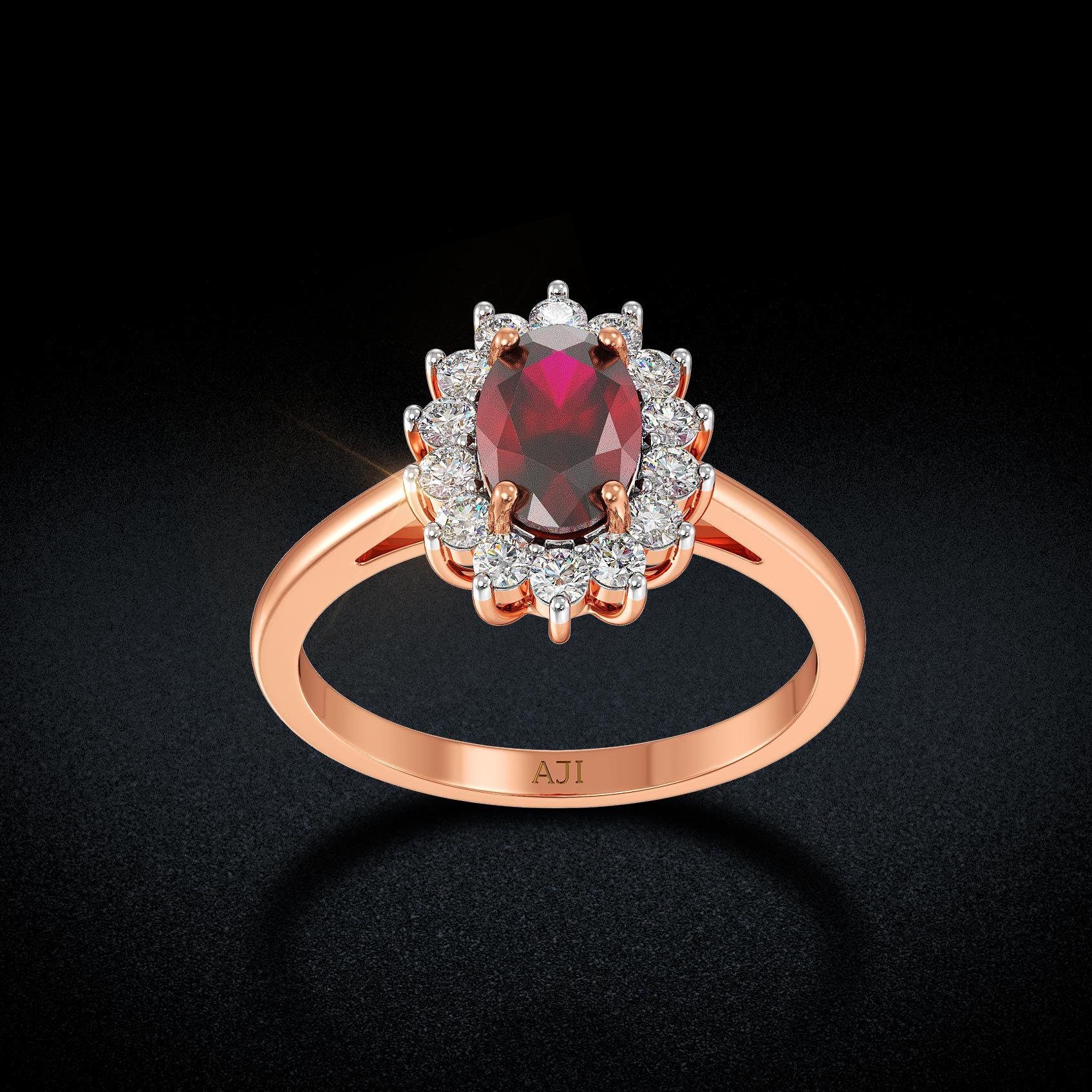 Ruby Wing Charm Diamond Ring image