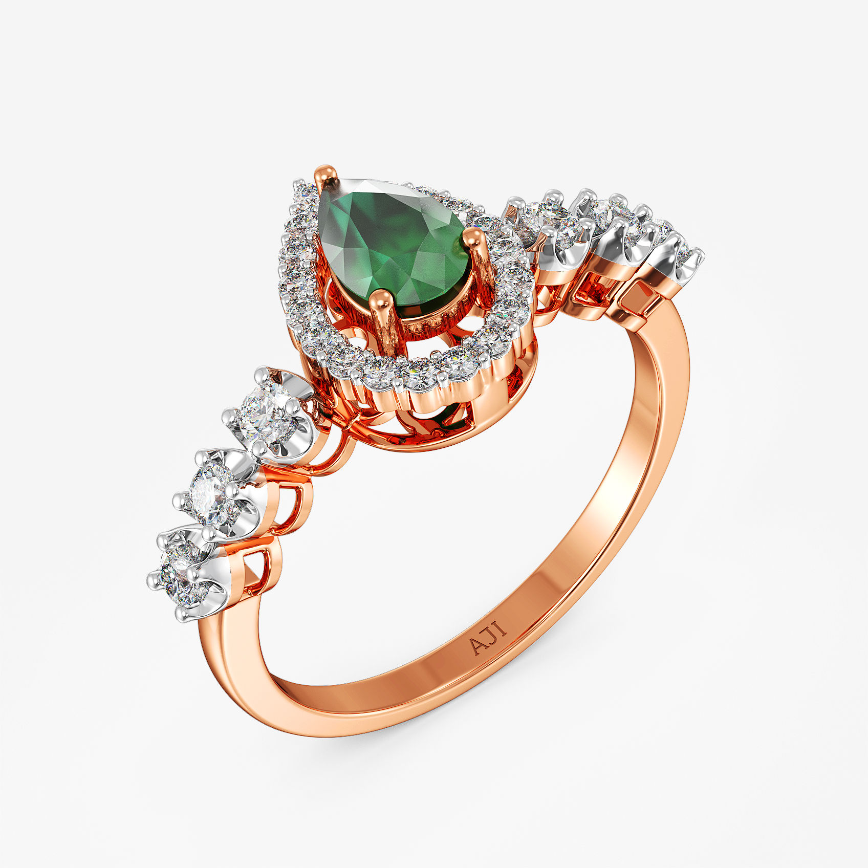 Emerald Dew Essence Diamond Ring