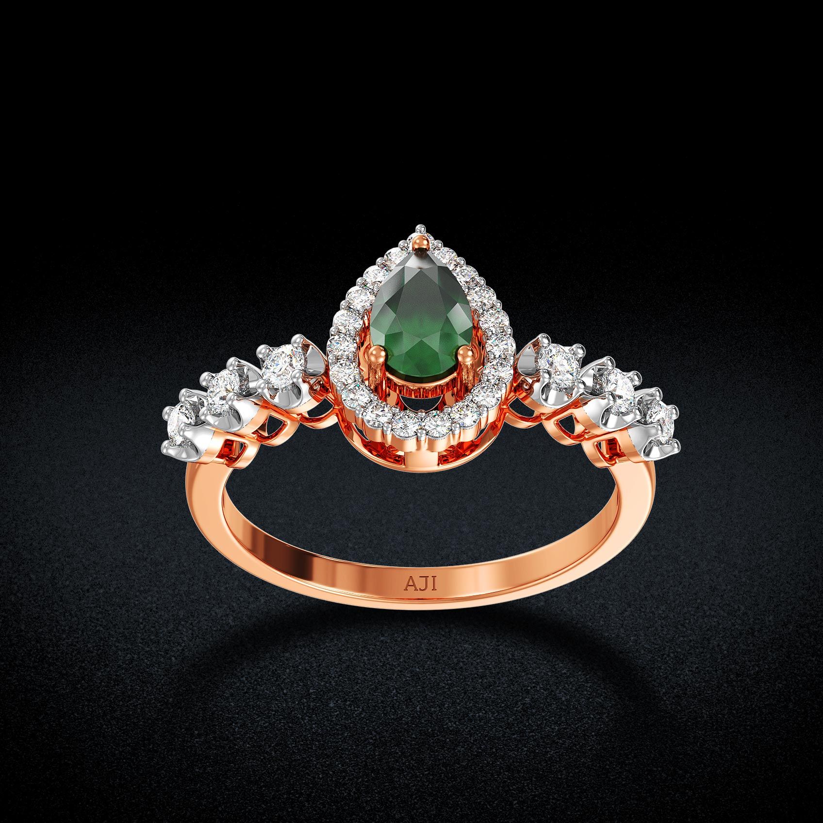 Emerald Dew Essence Diamond Ring image