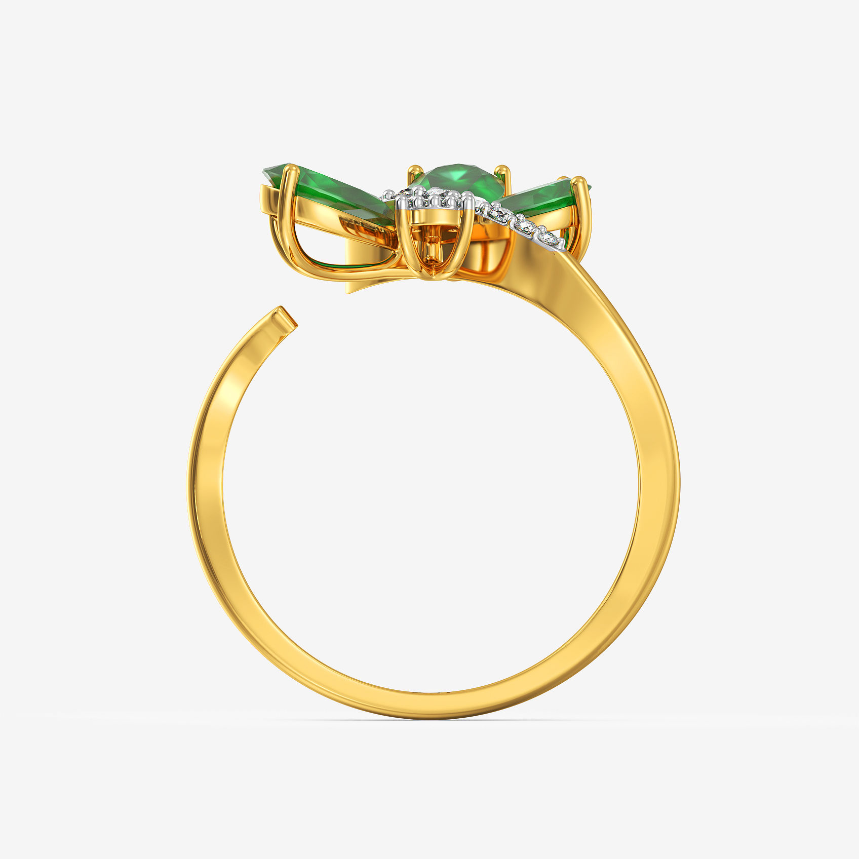 Flying Emerald Diamond Ring  alternate view 2