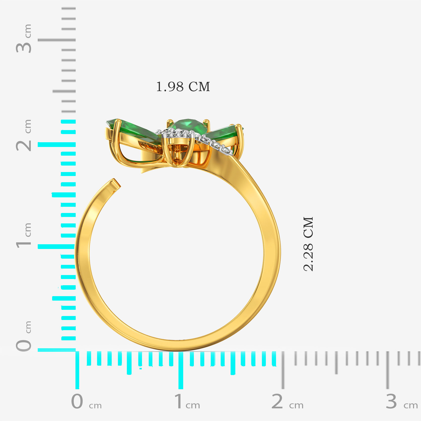 Flying Emerald Diamond Ring  alternate view 3