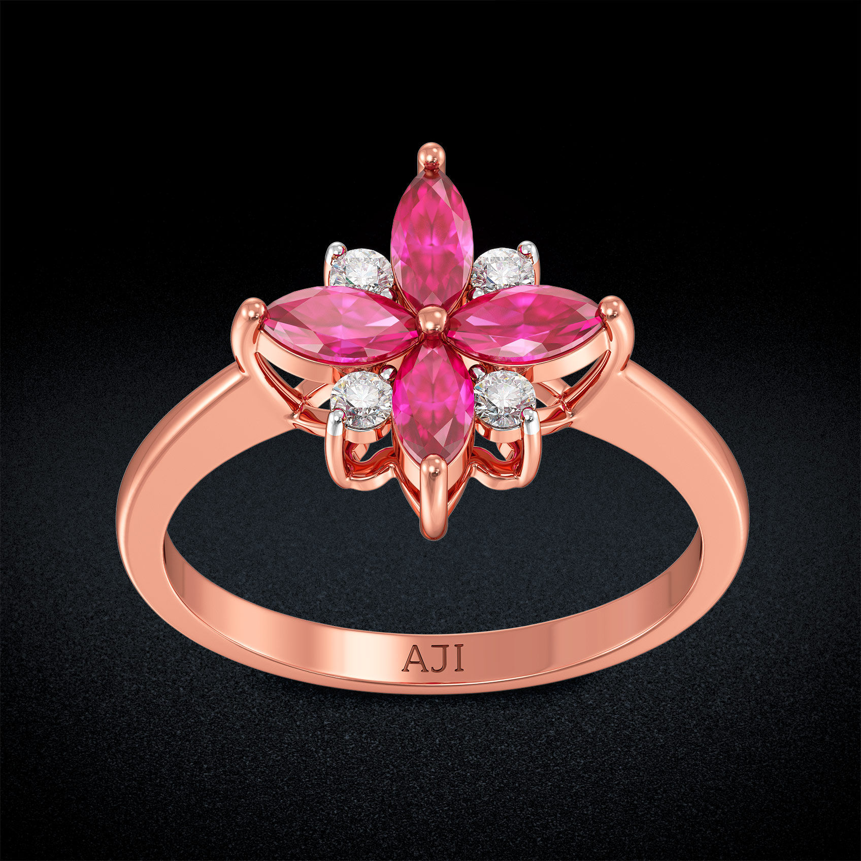Ruby Bloom Diamond Ring image