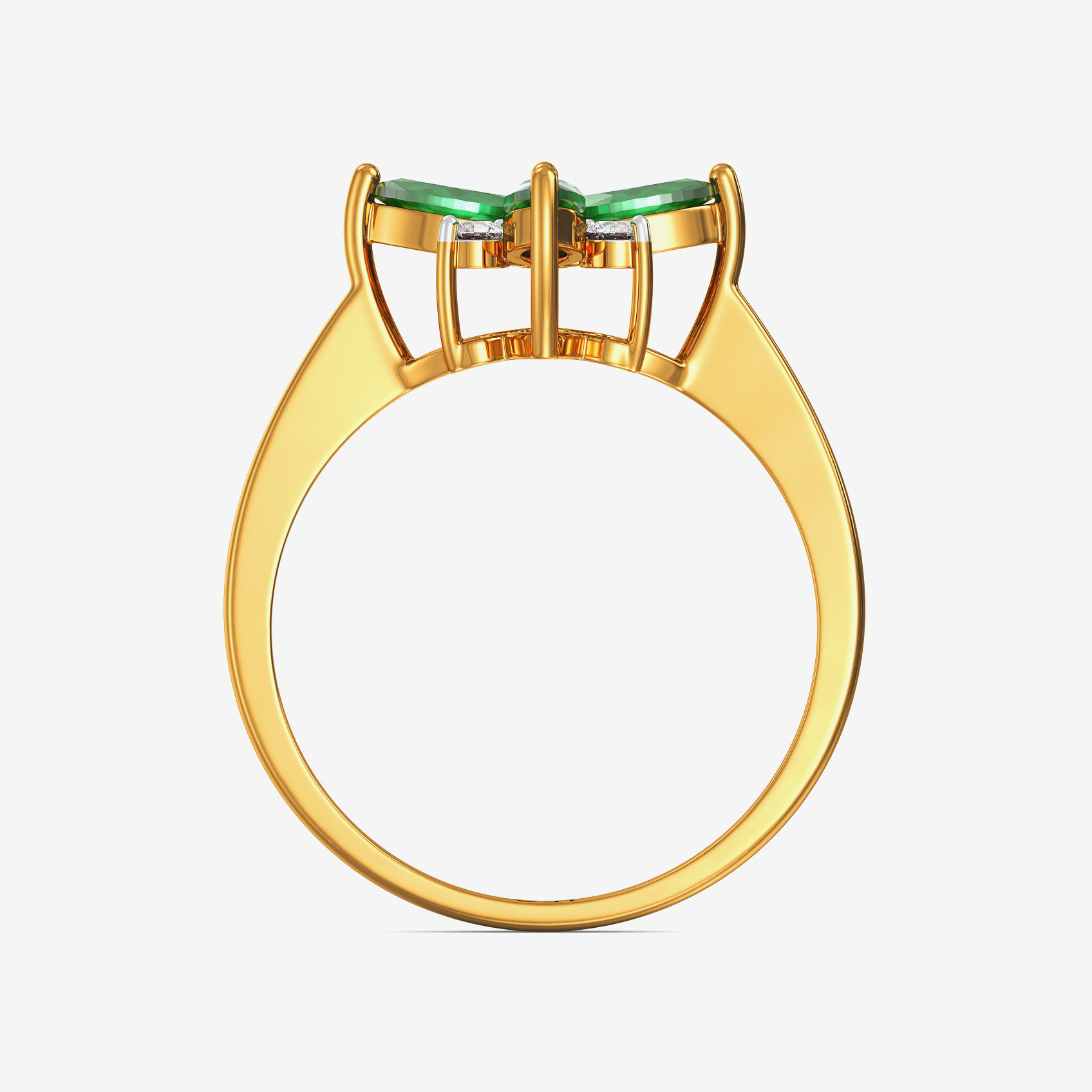 Petals of Emerald Diamond Ring  alternate view 2