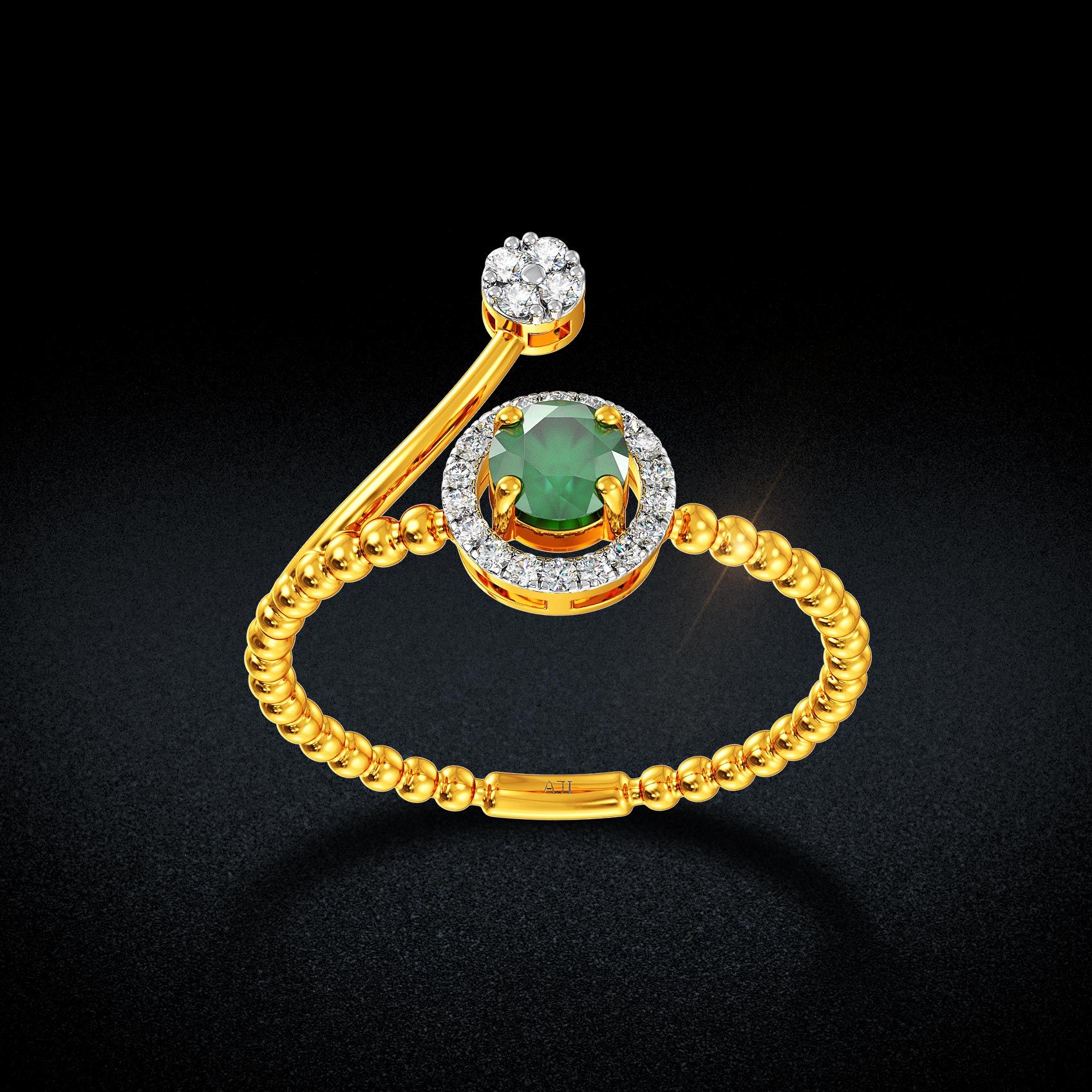 Green Glow Diamond Ring image