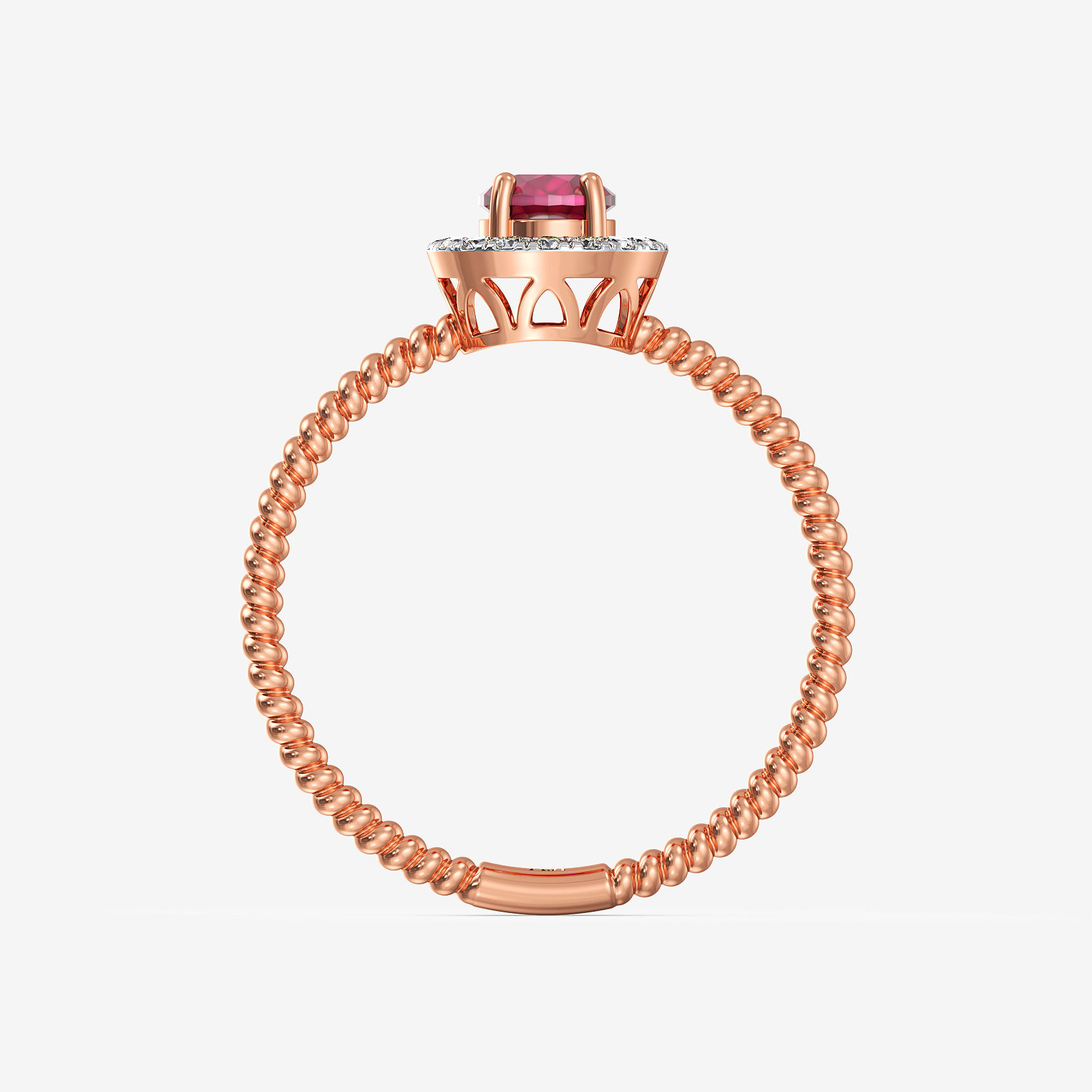 Oval Crimson Charm Diamond Ring  alternate view 2