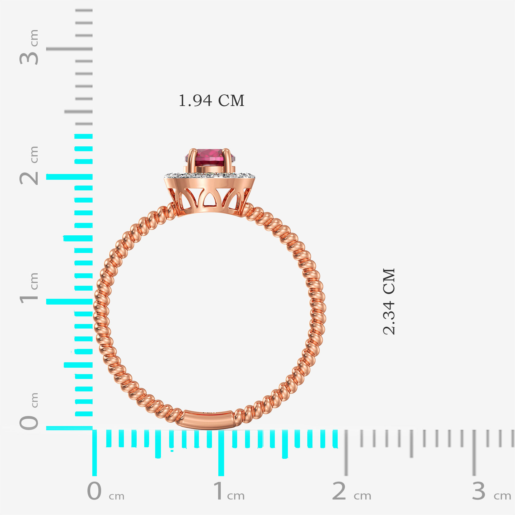 Oval Crimson Charm Diamond Ring  alternate view 3
