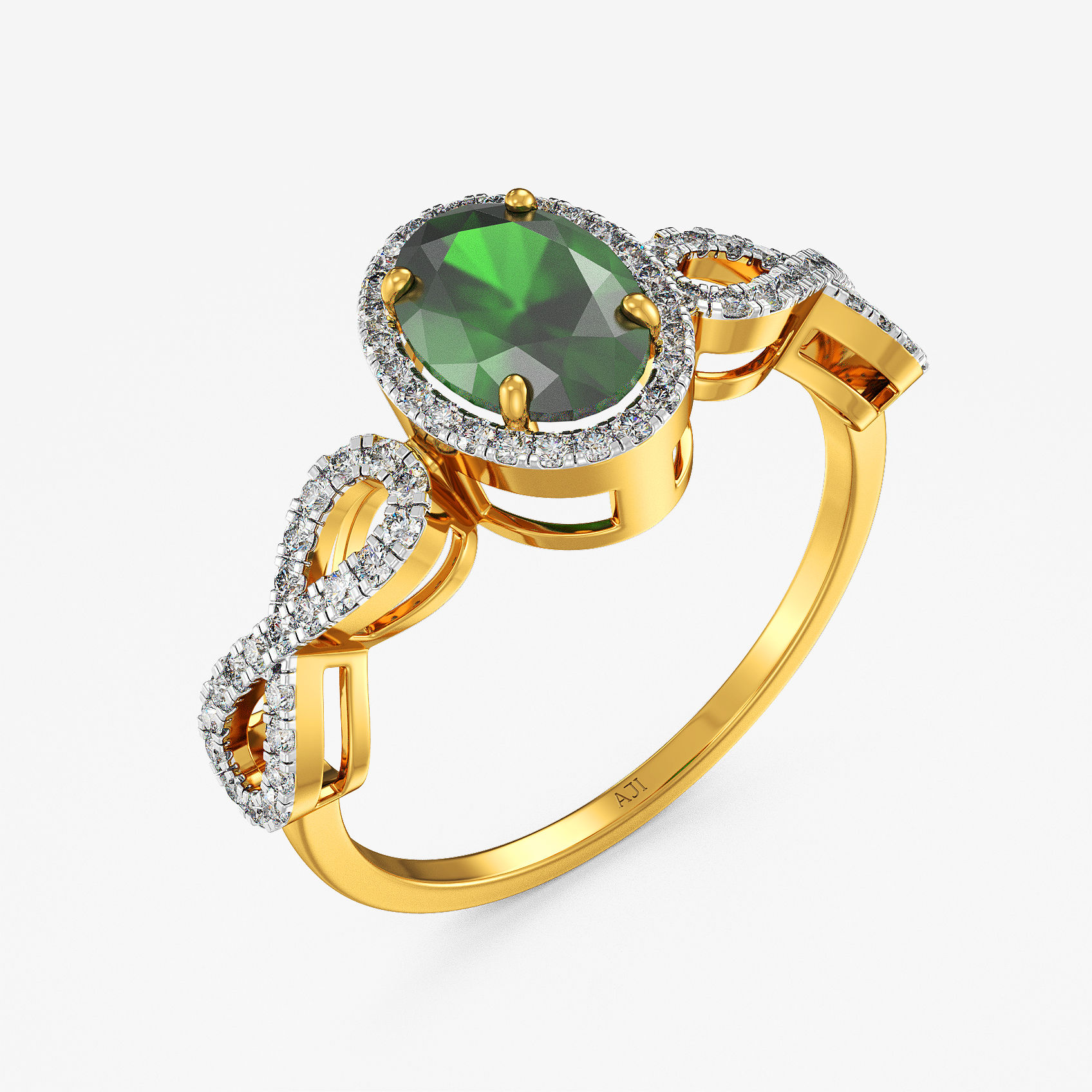 Timeless Emerald Loop Diamond Ring 