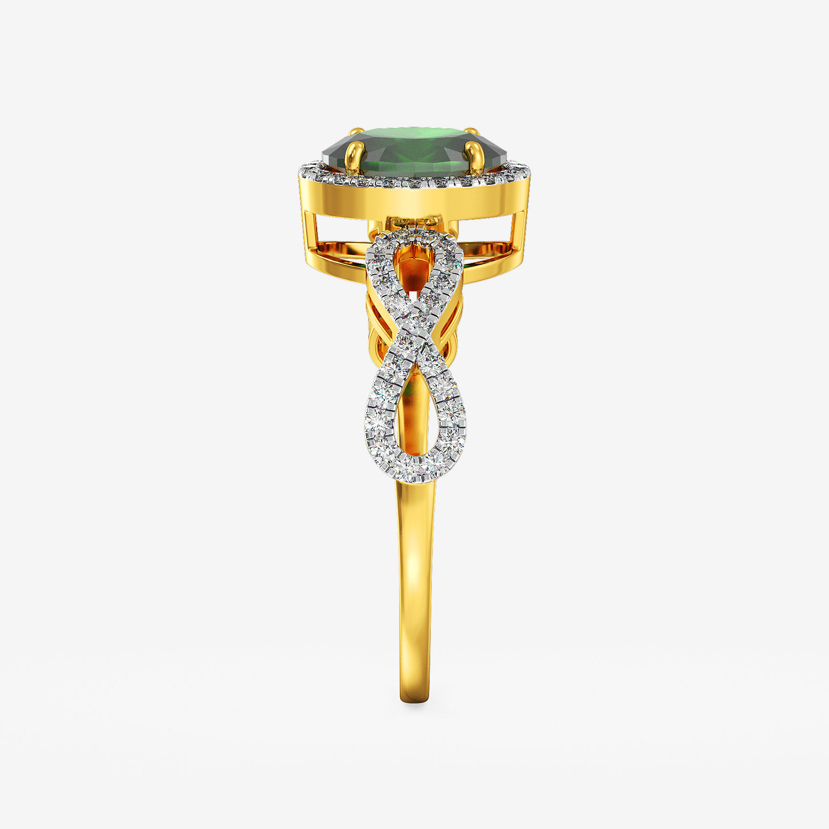 Timeless Emerald Loop Diamond Ring  alternate view 1