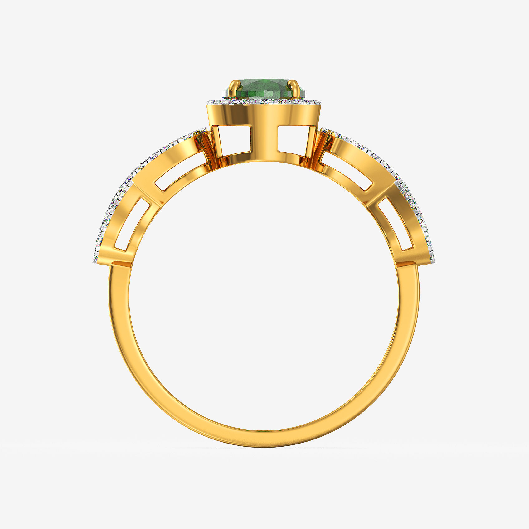Timeless Emerald Loop Diamond Ring  alternate view 2