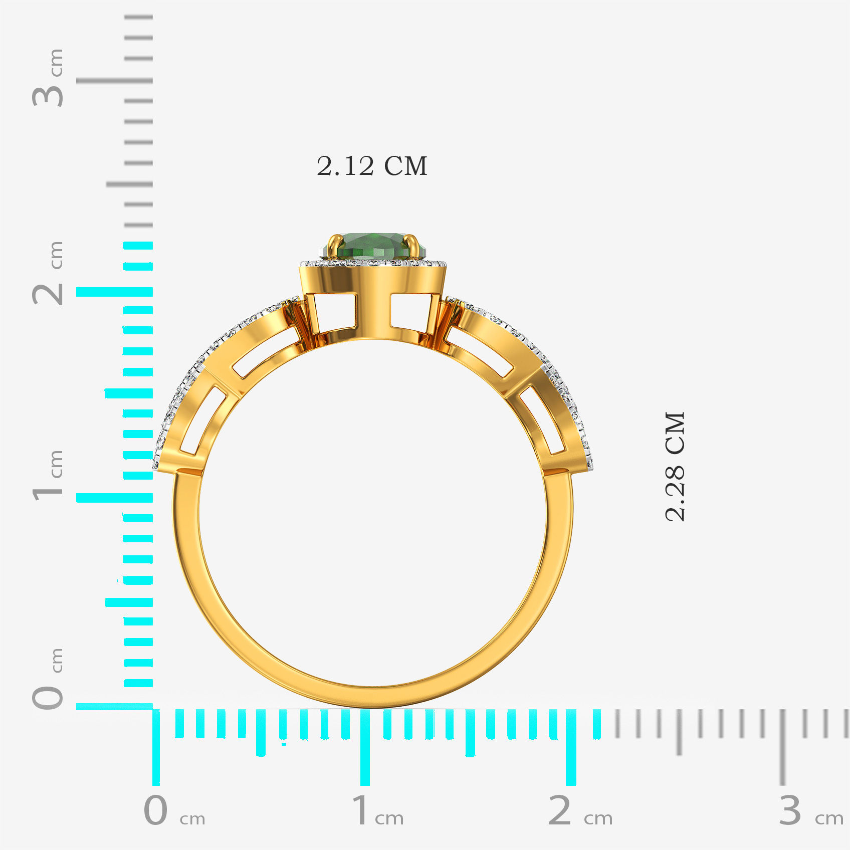 Timeless Emerald Loop Diamond Ring  alternate view 3