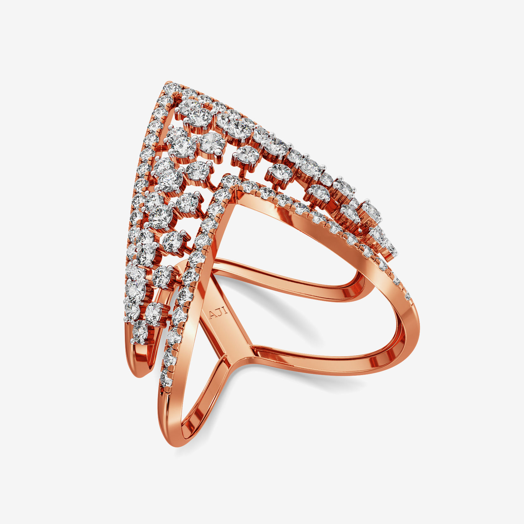 Clustered Grace Diamond Ring