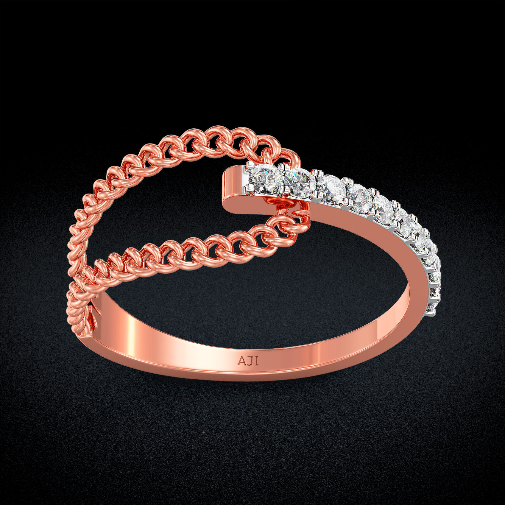Lustro Link Diamond Ring image