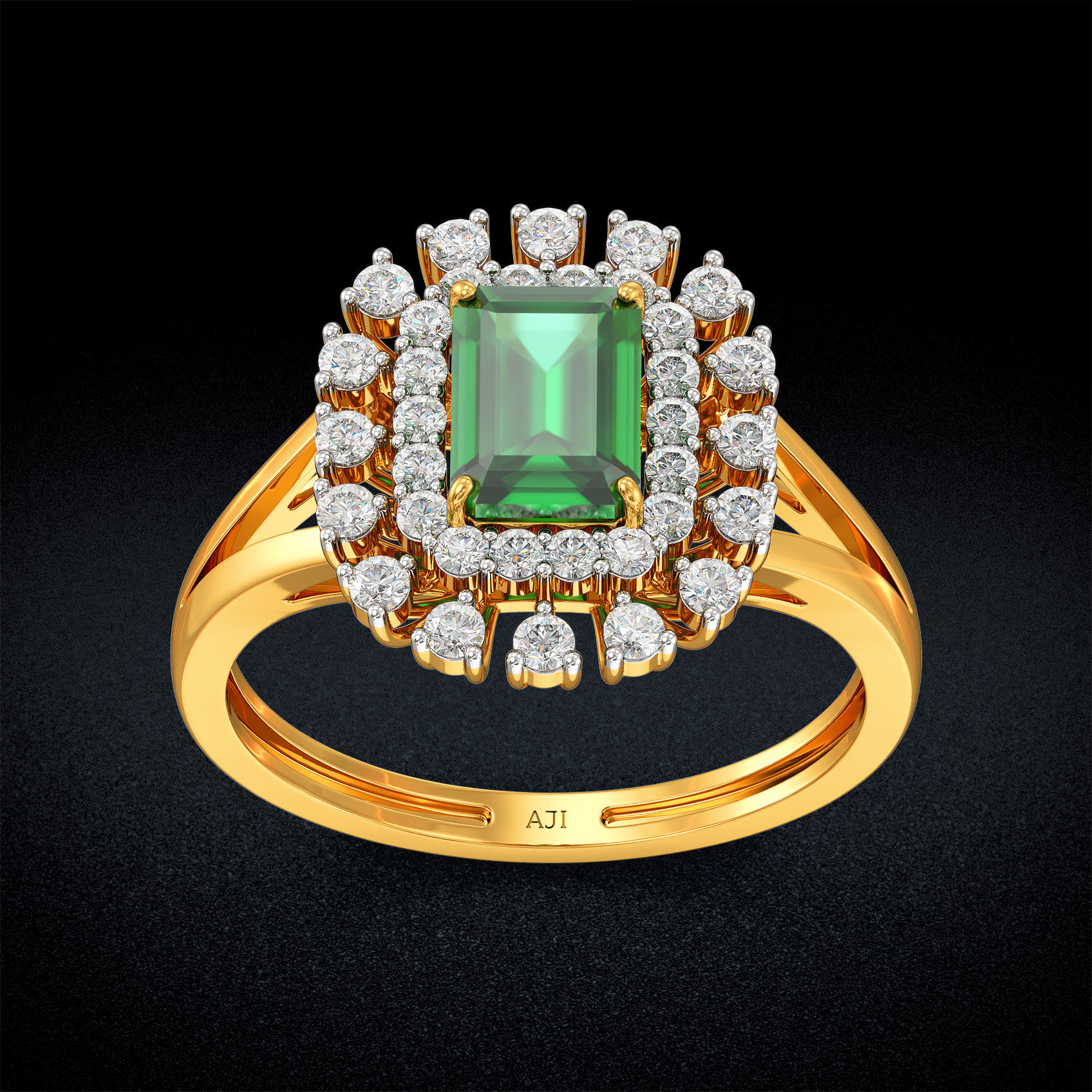 Emerald Majesty Diamond Ring image