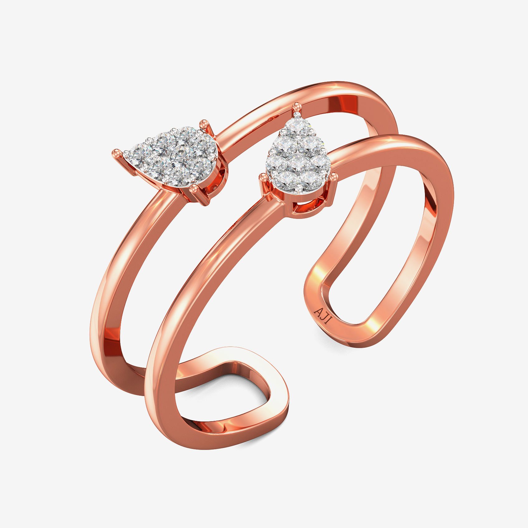 Twin Sparkle Diamond Ring