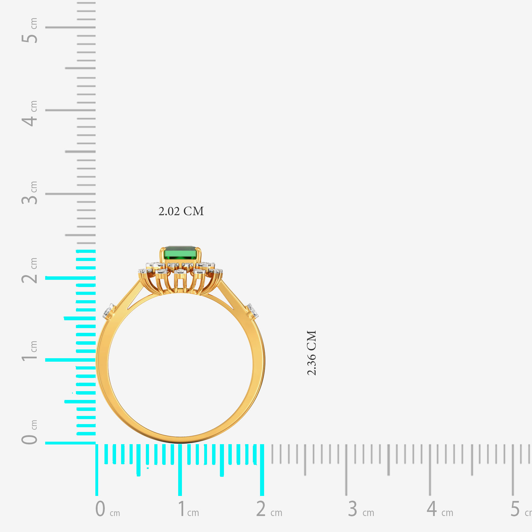 Grandure Emerald Diamond Ring alternate view 3