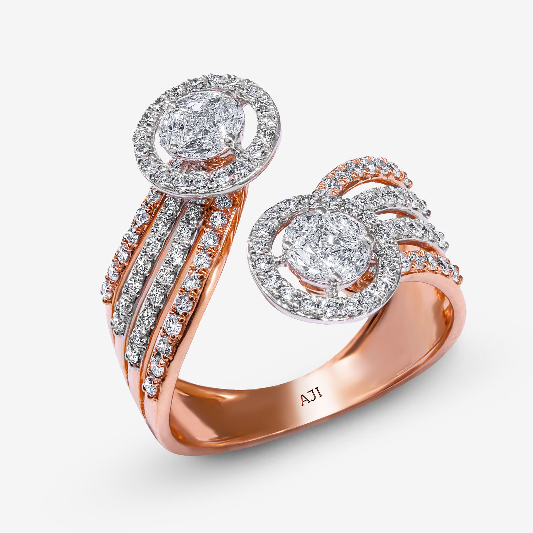 Swirly Rounds Diamond Ring