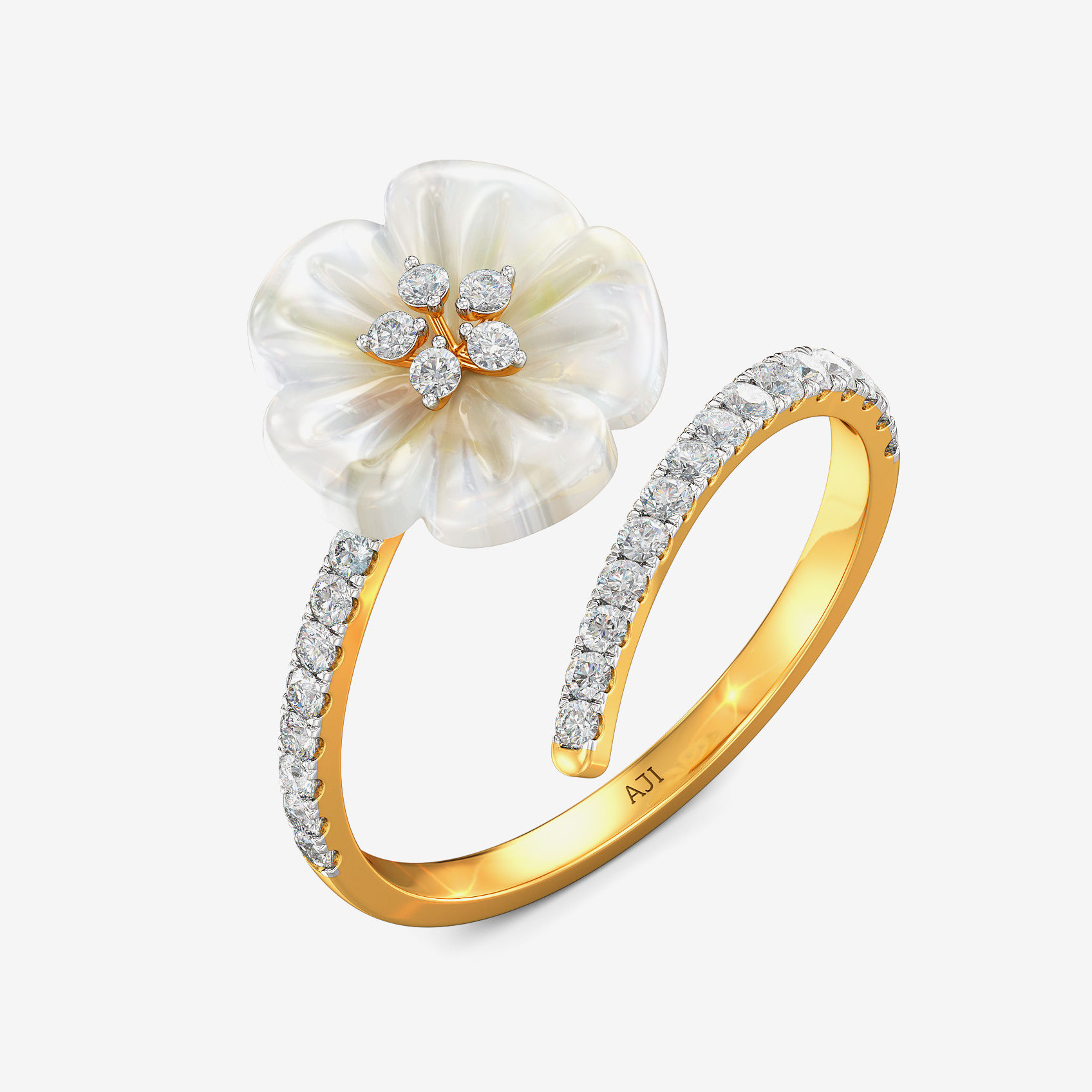 Iridescent Bloom Diamond Ring