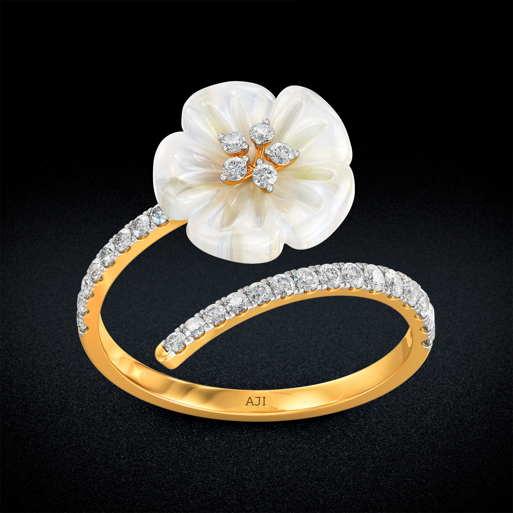 Iridescent Bloom Diamond Ring image