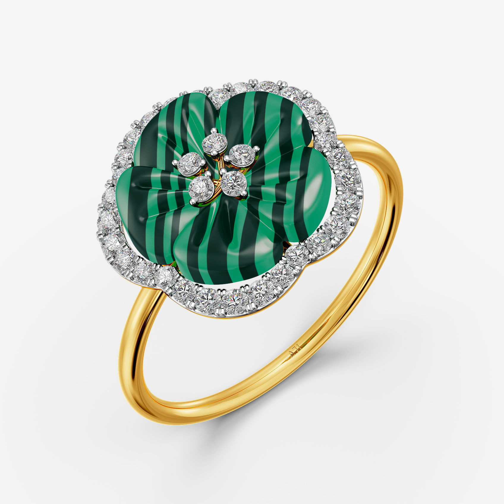 Verdant Flower Diamond Ring