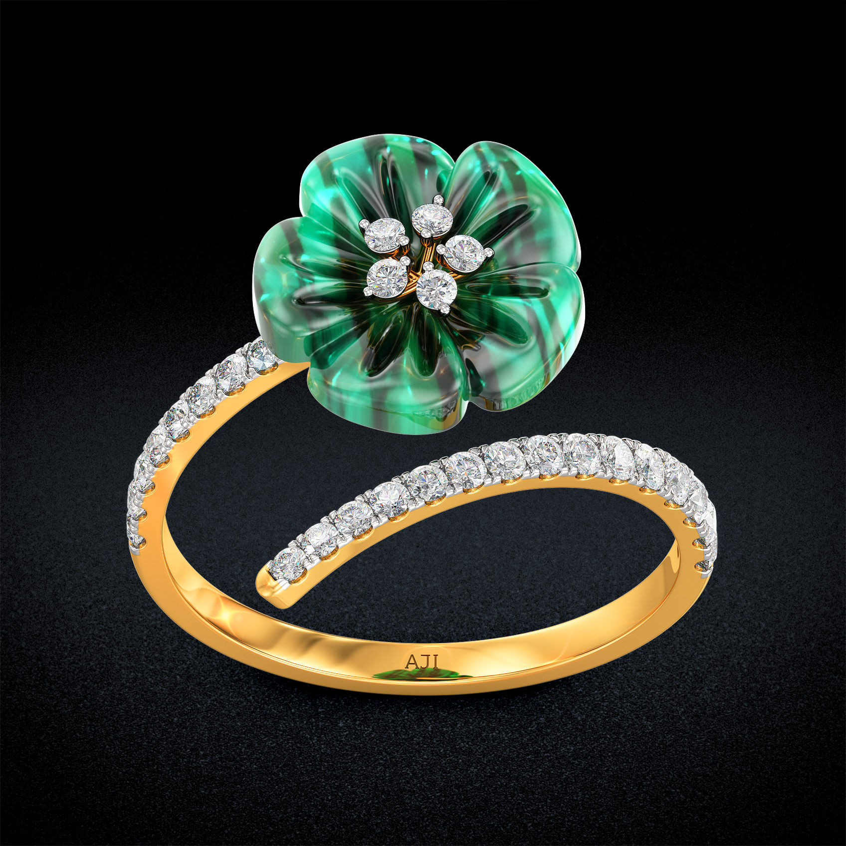 Green Enchantment Diamond Ring image