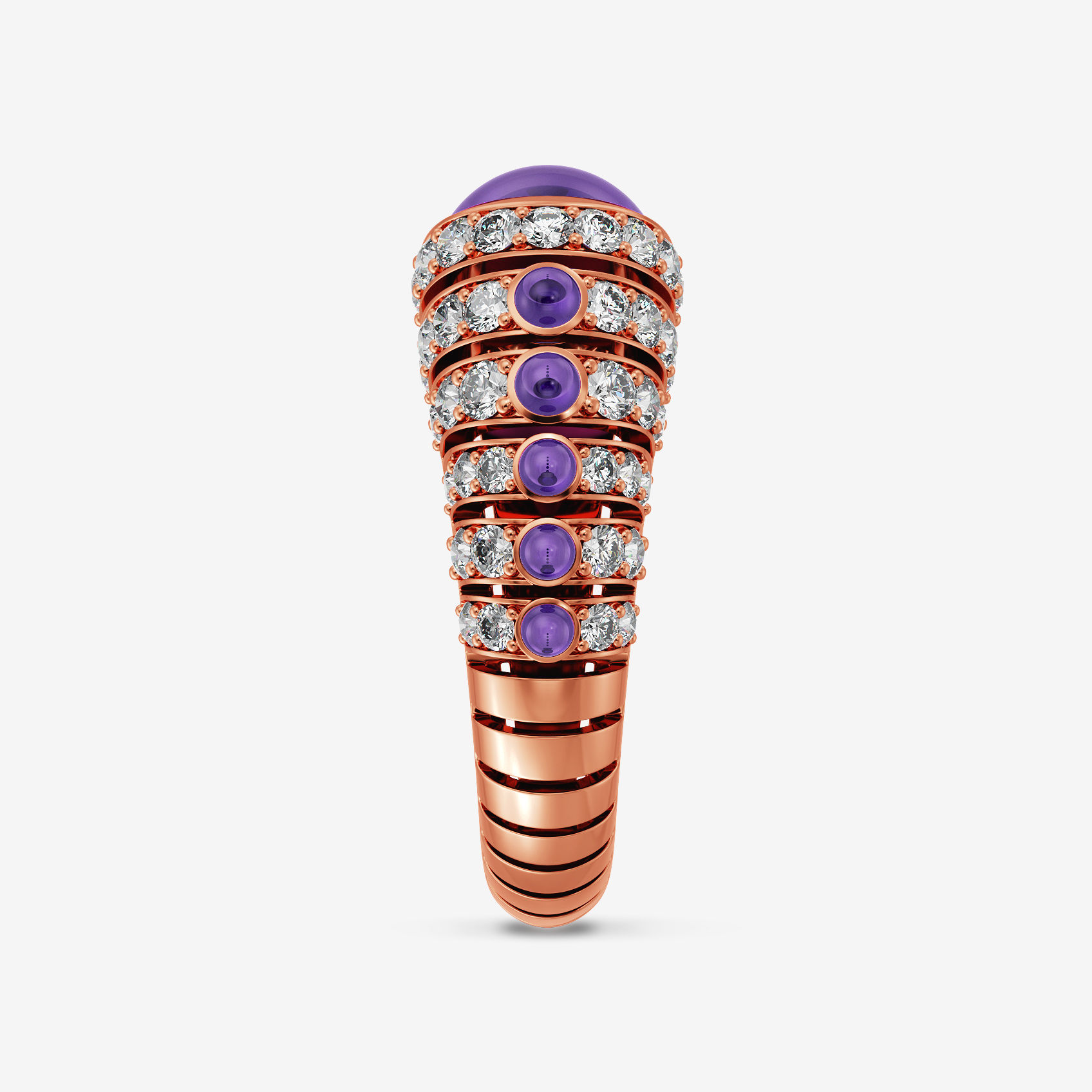 Amethyst Embrace Diamond Ring alternate view 1