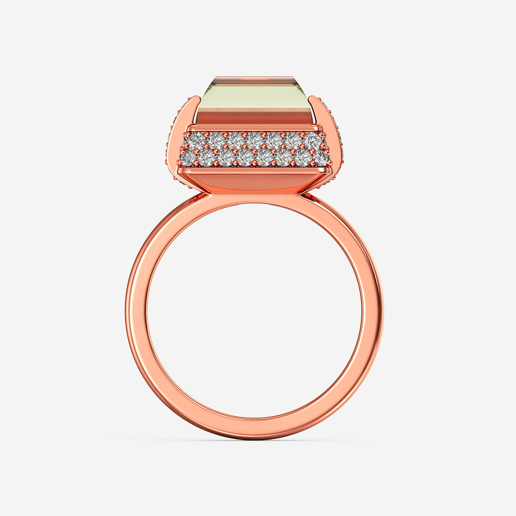Green Amethyst Luxe Diamond Ring alternate view 2
