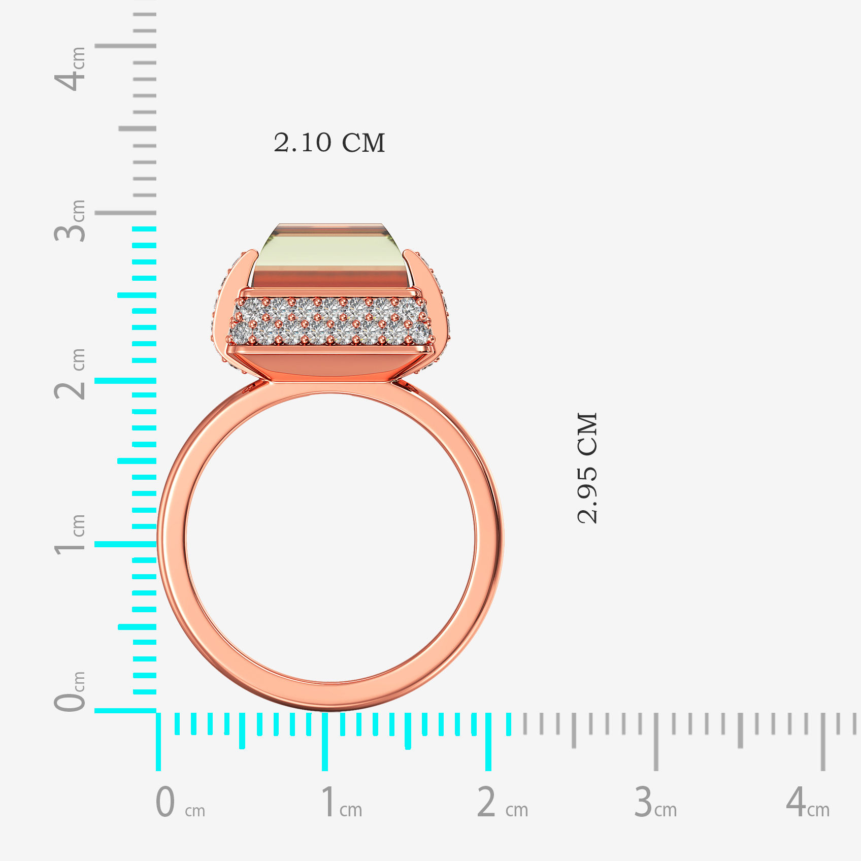 Green Amethyst Luxe Diamond Ring alternate view 3