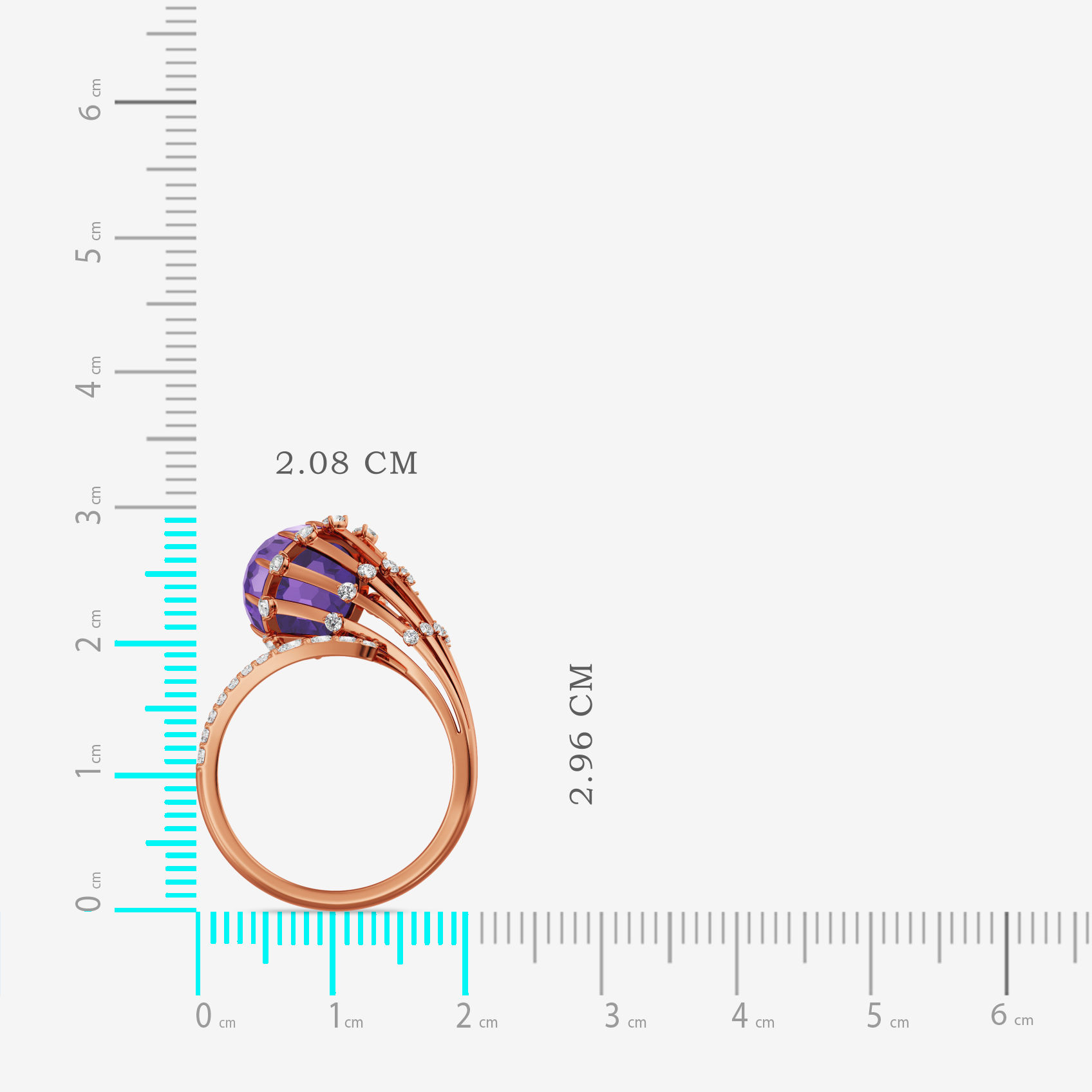 Amethyst Swirl Diamond Ring alternate view 3