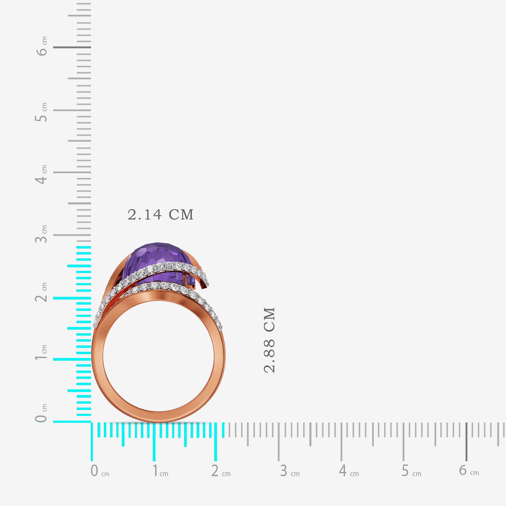 Eye of Amethyst Diamond Ring alternate view 3