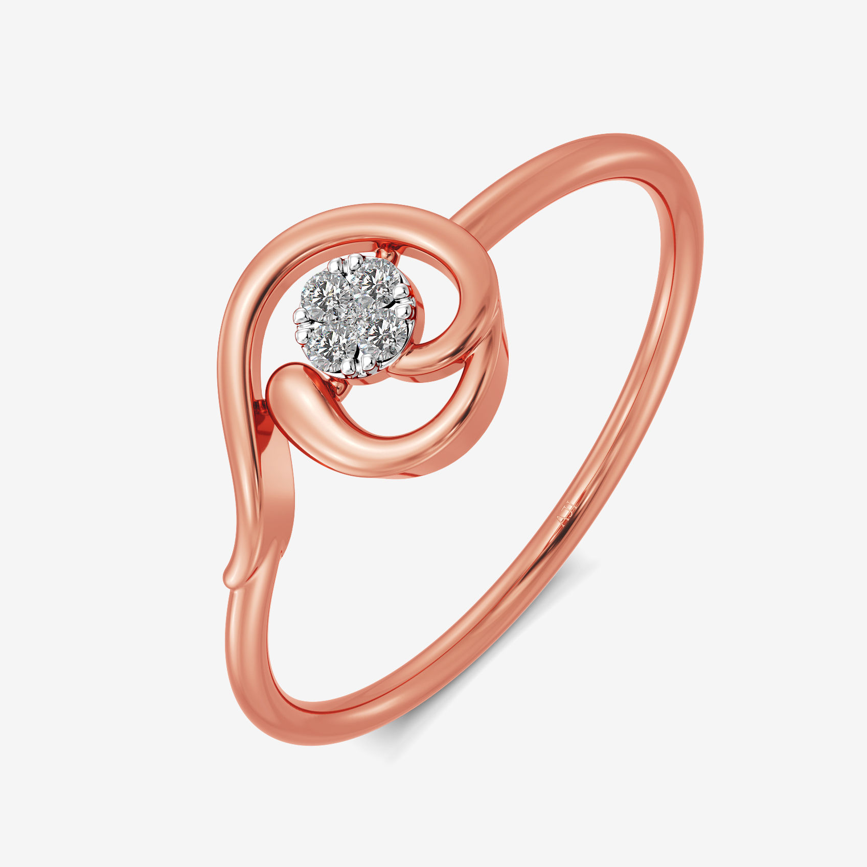 Swirl Harmony Diamond Ring