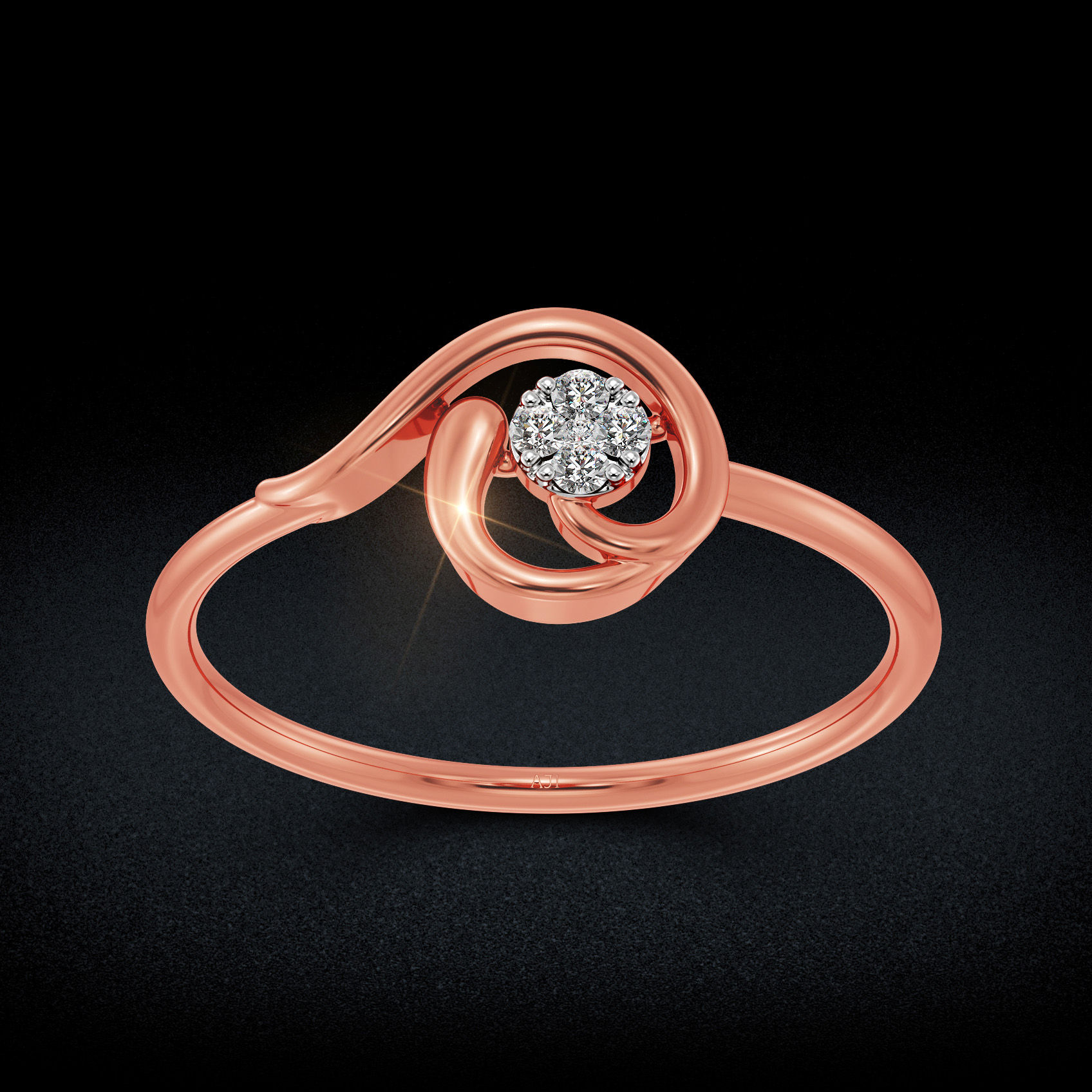 Swirl Harmony Diamond Ring image