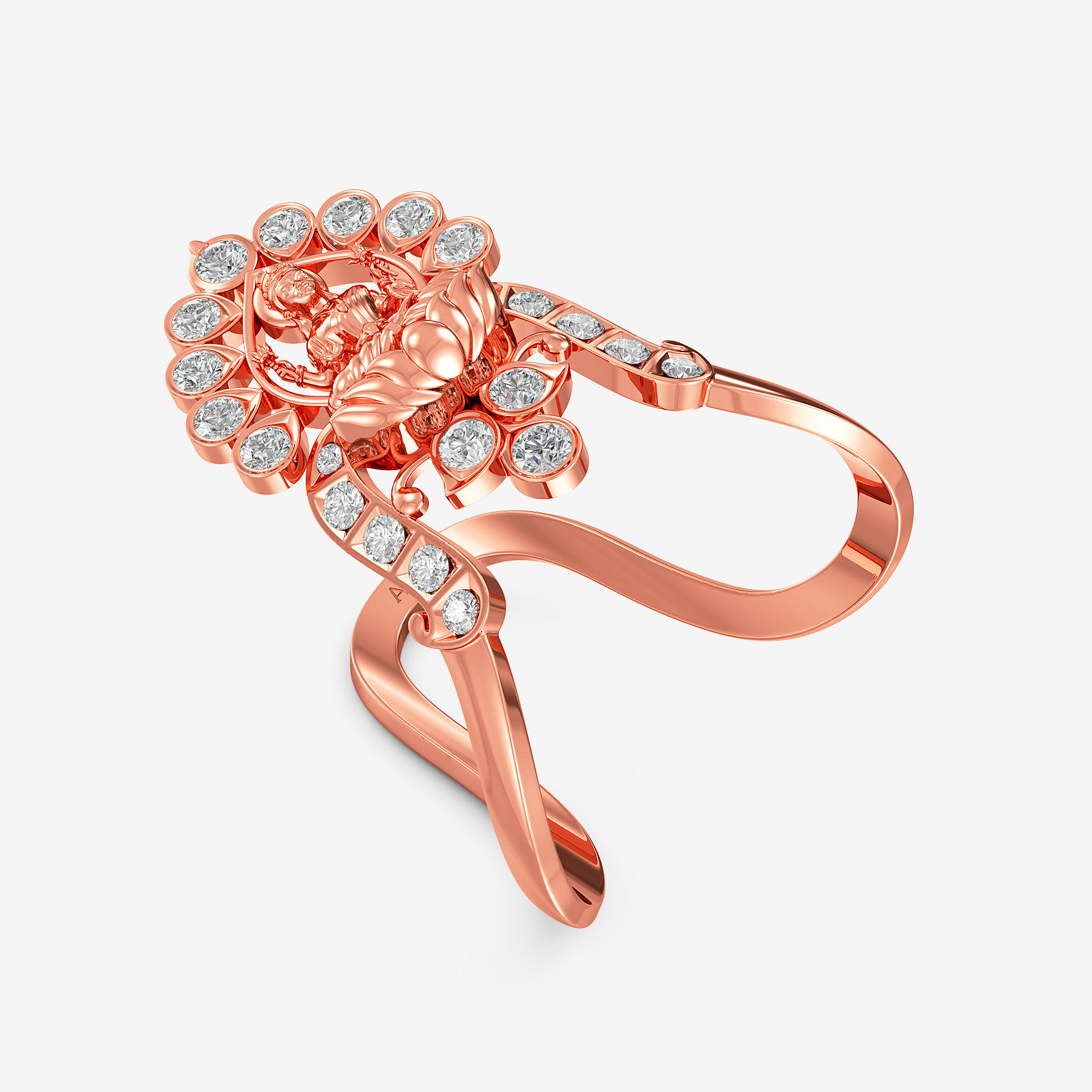 Sacred Lakshmi Diamond Vanki Ring