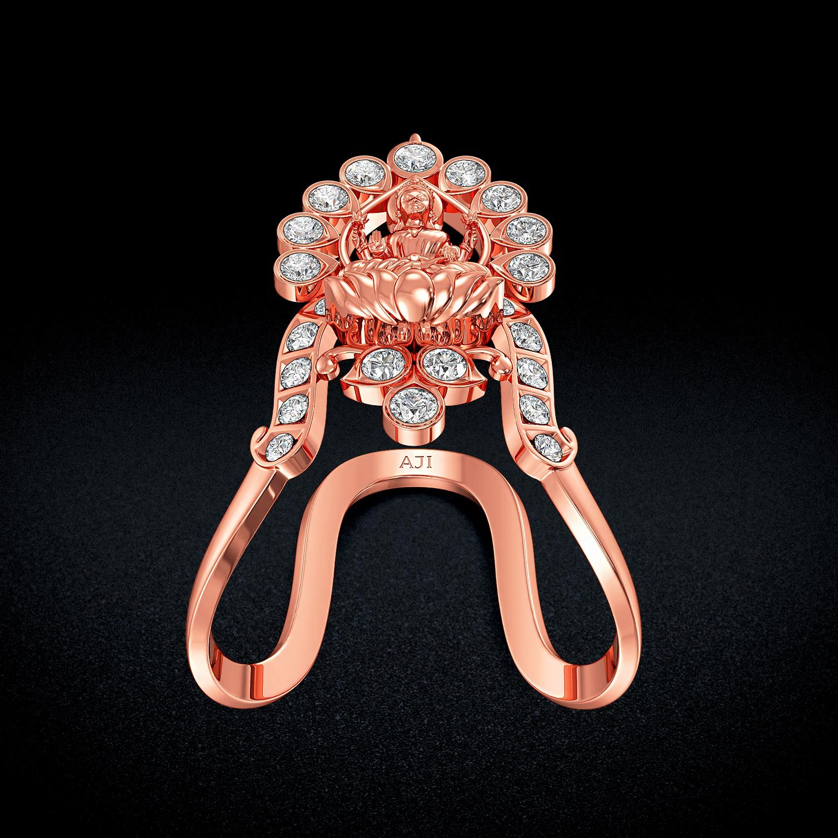 Sacred Lakshmi Diamond Vanki Ring image