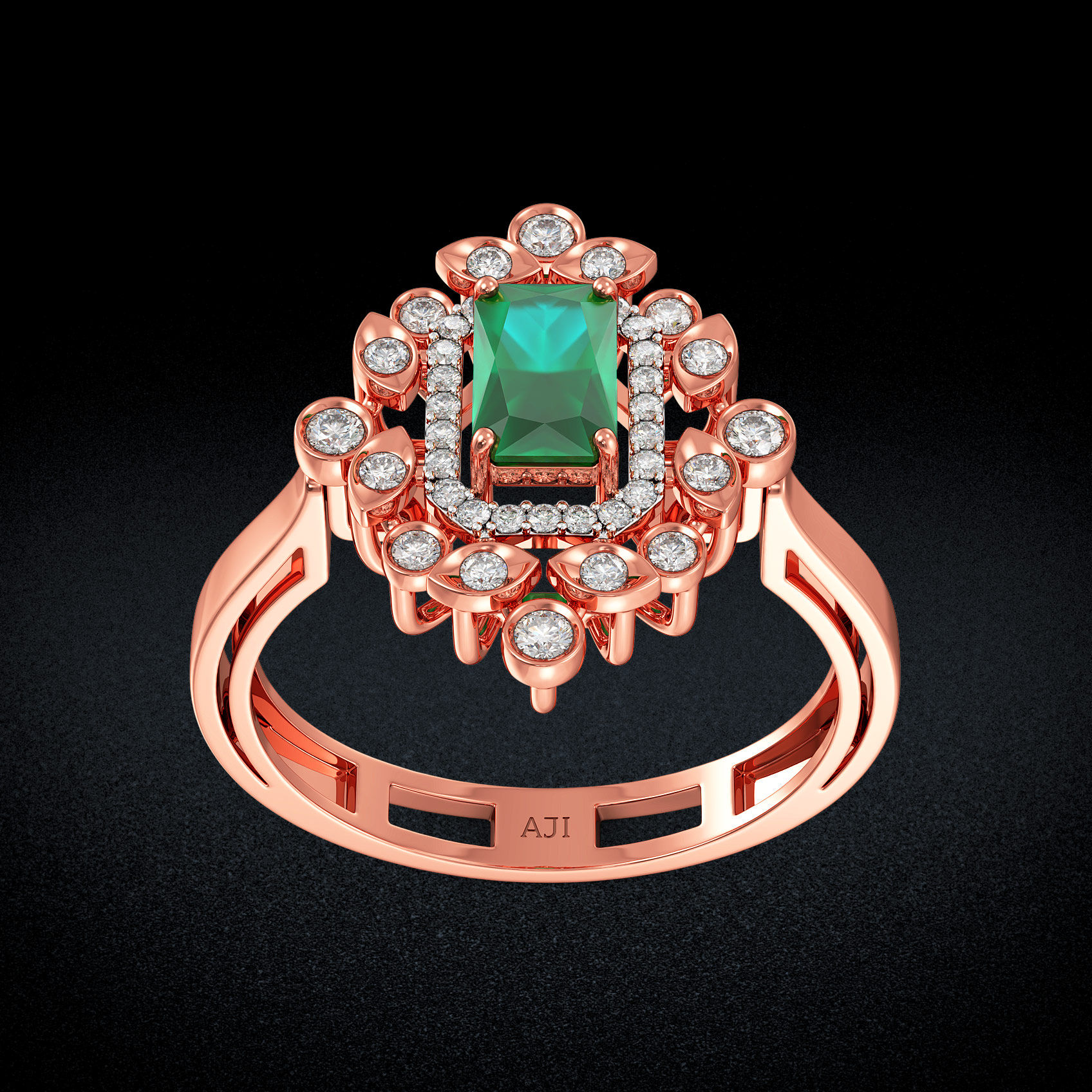 Linear Glow Diamond Ring Come Pendant image