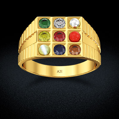 Eternal Elegance Navrathna Gold Ring alternate view 2