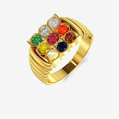 Men Navratna Ring alternate view 1