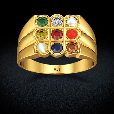 Brilliant Blessings Navratna Gold Ring alternate view 2